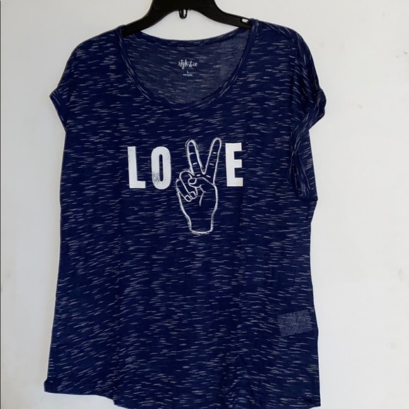 1 LEFT - NEW graphic boho hippie peace sign /love top - Picture 3 of 7